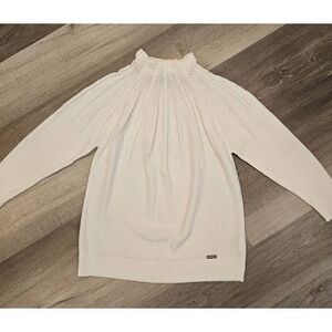Collection L White Knit Women's Turtleneck Sweater size 12